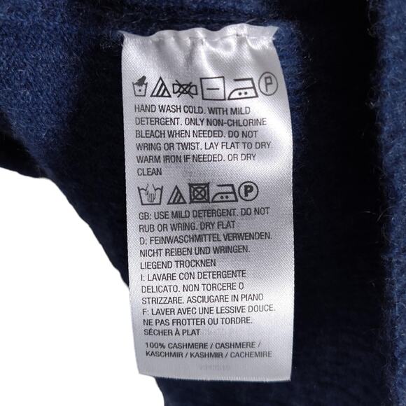 Isaac Mizrahi Live Cashmere Sweater M Blue Ruffle Hem Peplum Knit - Picture 10 of 10